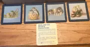 Vintage 1971 Josephine Crumrine Liddell MALAMUTE PUPPY Coasters by PR HART ~ B71