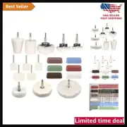 19 Pcs Buffing Wheel for Drill,Buffing Pad Polishing Wheel Kits with 6 Pcs Po...