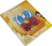 Disney Store Kids 2 Pk Belle Beauty and the Beast Bead Ornament Hair Bow Set OS
