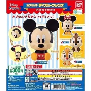 阿虎會社 正版 日本進口 第一彈 迪士尼 迪士尼好朋友 萬代 米奇 米妮 奇奇 蒂蒂 大頭扭蛋 環保扭蛋 轉蛋 整套販售