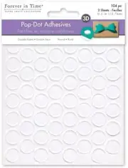 Forever in Time 3D Pop Dots Round Dual-Adhesive Foam Mount, 1/2-Inch
