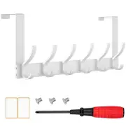 TEELLA Over The Door Hooks, 12 Hooks Over The Door Hanger Hook, 15.5" L x 4.5...