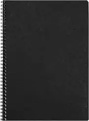 Clairefontaine My Essentials Wirebound A4 Ruled with Margin Notebook, Black