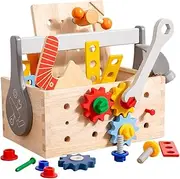 Generic Tool Box Toys Role Play Set with Hammer for Twist Problem Solving Knock