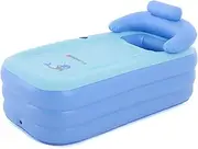 Portable Foldable Hot Tub with Electric Air Pump Inflatable Folding Bathtub for Adults Adult Full Body Bath Tubs SPA Freestanding Soaking Barrel