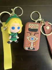 New And Sealed Legend Of Zelda Sheikah Slate and Link Keychains