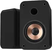Powered Bluetooth Active Bookshelf Speakers, 3 Inch Full Range Speaker 30w RMS, Support Bluetooth/USB/Aux/3.5mm Earphone Port, Computer PC Monitor Gaming Speakers, Black, Pair