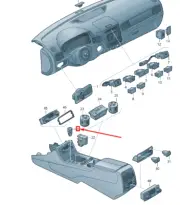 NEW VW TOUAREG 7P MK2 START/STOP SWITCH LHD 7P1905217B3Q7 (for: Volkswagen)