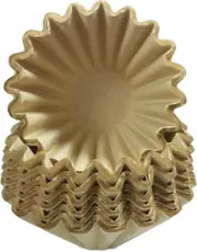 100 Pcs Coffee Filters, 1-4 Cup Basket Coffee Filters, Natural Brown Unbleached
