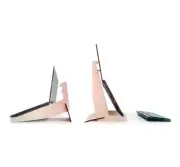 Dual Wooden Laptop Cooling Stand and Monitor Riser - Vertical Notebook Holder