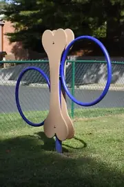 Dog Hoop Jump - Commercial Grade Dog Park Agility Equipment - Blue