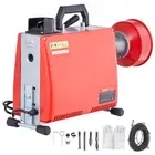 Drain Cleaner Machine 66FT Cable 250W Manual Feed Sewer Snake Auger Tool