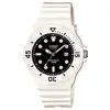 CASIO 新一代女用潛水風格概念休閒錶-白錶帶黑面板LRW-200H-1E