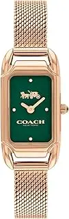 [Coach] Cadie IP Rose Gold Steel Green Dial Women's Watch
