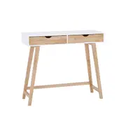 Modern Furniture ARSENIO Console Table 90cm - Natural & White