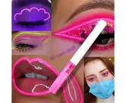 Neon Eyeliner Set, 8 Colors UV Glow Liquid Eyeliner, Luminous Waterproof Long lasting Fluorescent Eyeliner - Pink