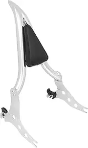 HDBUBALUS Motorcycle Sissy Bar Detachable Split Passenger Backrest Pad Fit for Harley Softail Breakout 2013-2023 Fat Boy FLFBS 2018-2023 Chrome