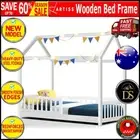 Artiss Wooden Bed Frame Single Size Mattress Base Pine Timber Platform White New