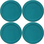 Pyrex 7201-PC 4 Cup Turquoise Round Plastic Lid - 4 Pack