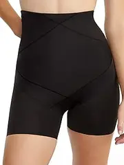 [Miraclesuit] Extra Firm Tummy Tuck High-Waisted 13" Bike Shorts Black XL (Women's 14-16)