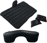 Veasbuu Car Air Mattress, Thickened Double-Sided Flocking Van Mattress, Camping Bed with 2 Pillows, Portable Travel, Ideal for Trunk and Rear Seat Comfort on Road Trips