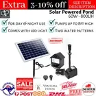 Solar Powered Water Pond Pump Outdoor Fountain LED Lights Day Night Pattern 60W