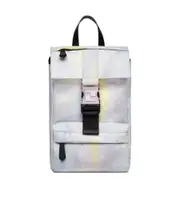 Yellow and lilac Sunset jacquard fabric backpack One size White