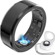 Health Tracker Smart Fitness Ring - Ultra Thin Ip68 Multifunctional Rings - Tracks Monitor Sleep Heart Rate Blood Oxygen Sport Step Activity Monitoring for iPhone Android for Men Women Fit Size 7 8 9