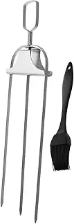 1 Set BBQ Fork Set Skewers Stainless Steel Roasting Sticks Flat Barbecue Skewers Barbecue Sticks Stainless Steel