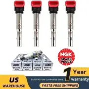 4x Ignition Coil & 4x NGK Spark Plug for 2010-2011 Audi Q5 3.2L V6 (for: Audi)
