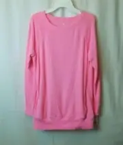 Girls SO Raglan Tunic Pink Splash Sweatshirt with Front Pouch Size XL (14/16)