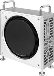 Geekria Computer Chassis Stand, Aluminum Chassis Case, Compatible with Apple 2024 Mac Mini Desktop Computer, 2024 Mac Mini M4 / M4 Pro Desktop Stand - Accessories (Silver)