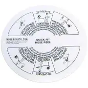 Fire Hose Reel Instruction Disc - 31.5cm Dia.