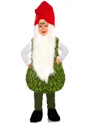 Garden Gnome Boys Plush Green Belly Costume