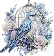 Bird 5D Gemstone Painting Kits for Beginners, Bird Gemstone Art Painting Ornament | Rhinestone Dots Crystal Craft 11.8 x 11.8 Inch Handmade | Full Drill Round Gemstone Art Jewellery