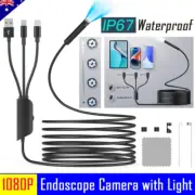 6 LED HD 1080P Endoscope Snake Inspection Camera Borescope for iPhone Android AU