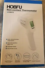New HOBFU Non-Contact Thermometer FR870, One Touch Easy To Use, Auto Off, IR