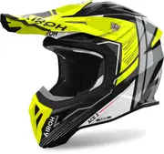 Airoh Aviator Ace 2 Engine Motocross Helmet, black-grey-yellow, Size M for Men Black Grey Yellow