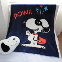 在飛比找蝦皮購物優惠-史奴比Snoopy 毛毯 海軍藍色 飛天超人Snoopy圖案