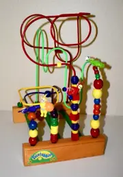 Vintage 1998 Educo TELETUBBIES TUMBLER Rollercoaster Style Bead & Wire Maze Toy