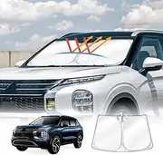 X-Car WindScreen Sun Shade Compatible with Mitsubishi Outlander 2021-2025 Wind Shield Wind Screen Visor Foldable