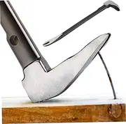 Pry Bar, 11.8 Inch Carbon Steel Crow Bar with Y-Slot, Thickened & Heavy Duty Nail Puller for Prying, Lifting Nails Cats Paw Nail Puller