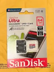 sandisk ultra microSDXC 64 gb; in retail packaging