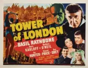 Tower Of London poster Boris Karloff Basil Rathbone 1939 OLD MOVIE PHOTO