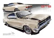 Monaro HK HK MONARO PINAROO BEIGE A1 STRETCHED CANVAS (HC70B)