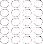 uxcell 30Pcs 5 Inch Ball Bead Chain, Metal Ball Chain with Connectors for Keychain Hanging Ornament Tag Jewelry Necklace Christmas Decoration,Pink