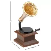 Vintage Gramophone Record Player with a gold-pointed horn 1:18 Scale DIORAMA