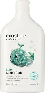 ecostore Bubble Bath, Lavender & Geranium, 16.9 fl oz (500 ml), Bubble Bath, For Babies, Bath, Organic Chamomile Blend, Gentle on the Skin, No Synthetic Fragrance