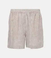 [Brunello Cucinelli] Brunello Cucinelli Linen and silk Bermuda short AU 18 brown