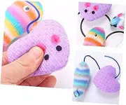 GETAJGHSD 3Pcs Colorful Interactive Cat Funny Mouse Fish Teaser for Cats Safe for Indoor Play Engaging Eye Catching Design Random Styles